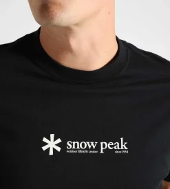 Snow Peak Soft Cotton Logo T-Shirt Black