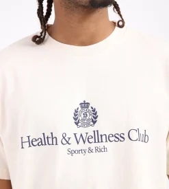 Sporty & Rich H&W Crest T-Shirt Cream