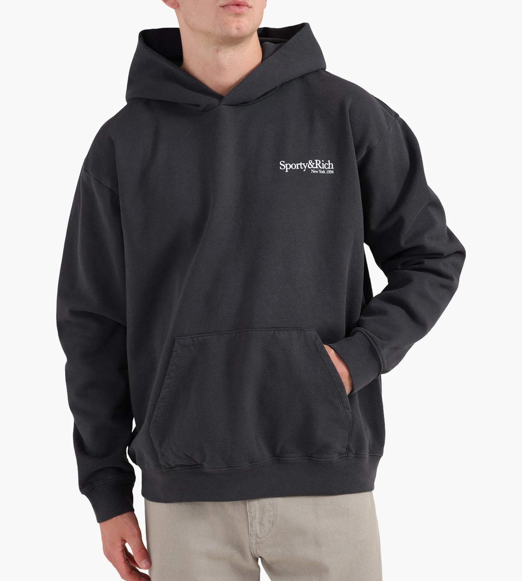 Sporty & Rich HWCNY Hoodie Faded Black