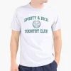 Sporty & Rich Varsity Crest T-Shirt Heather Gray