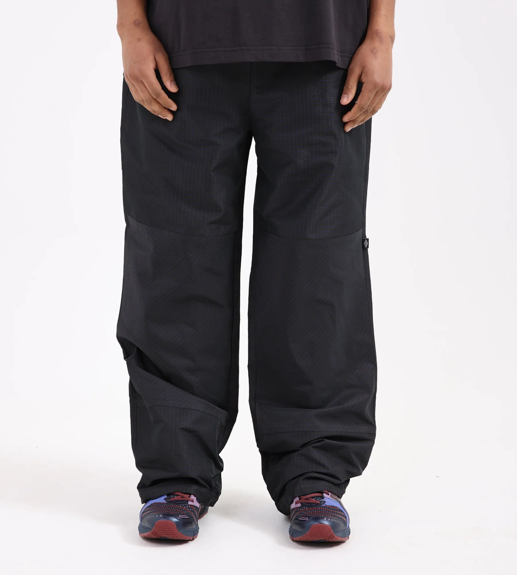 UMBRO Check Track Pants Navy Dark Brown