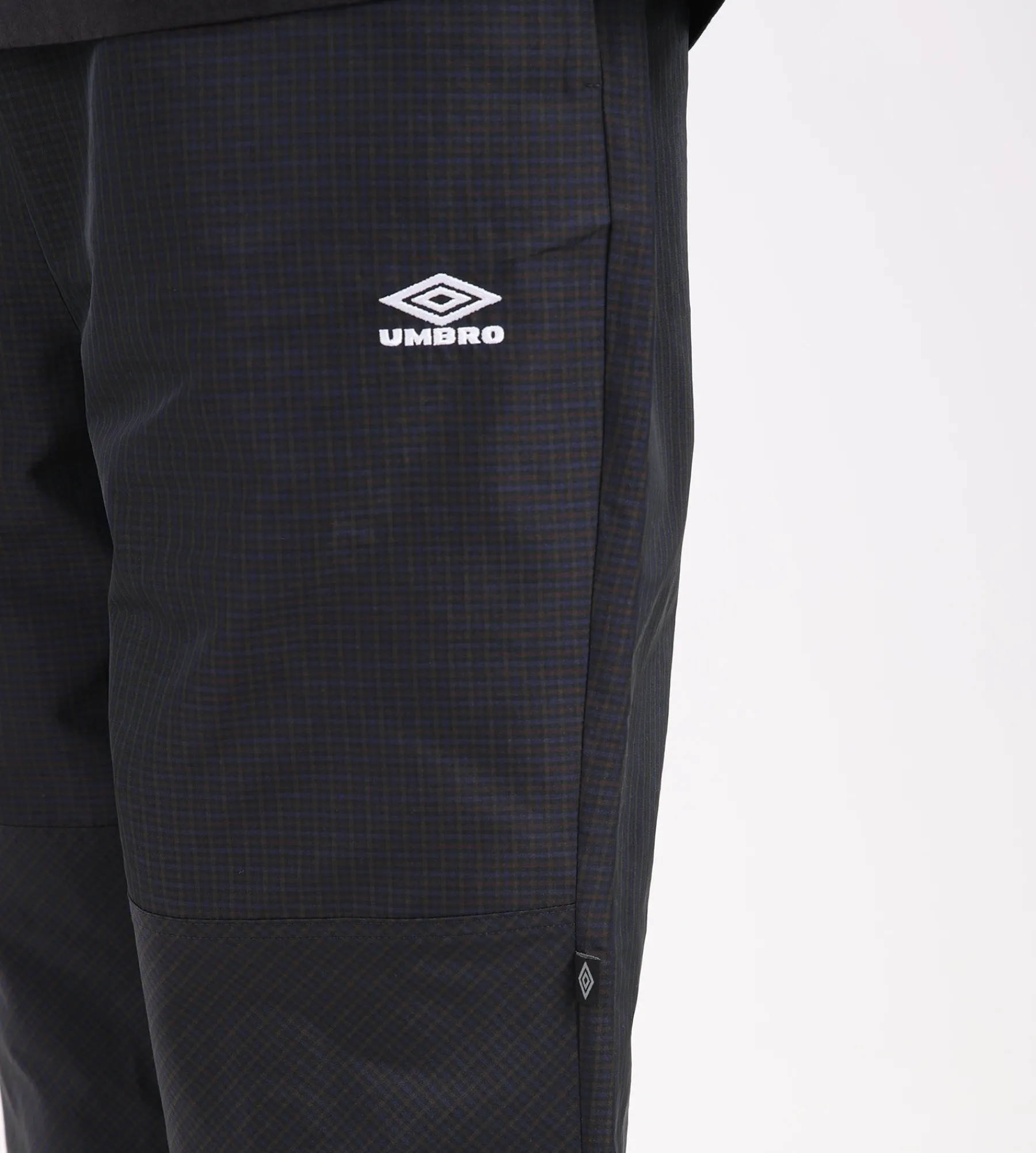 UMBRO Check Track Pants Navy Dark Brown