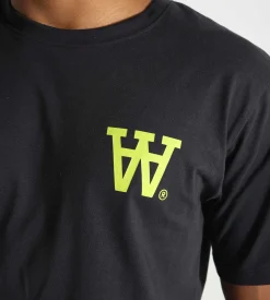 Wood Wood Ace AA Chest Print T-shirt GOTS 1031 Charcoal